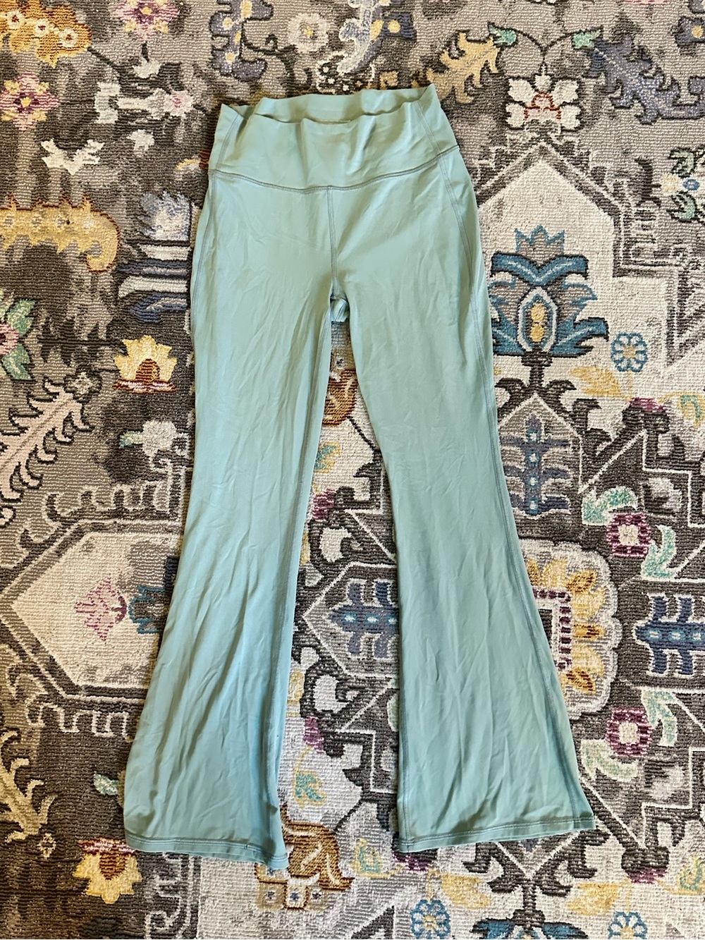 All In Motion Girls Everyday Soft High Rise Flare Leggings Mint Green XL 14